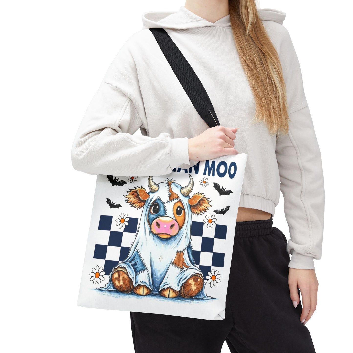๐ฎ Boo... I Mean Moo Cow Halloween Tote Bag โ Spooky Cute Farmhouse Fun ๐ป๐