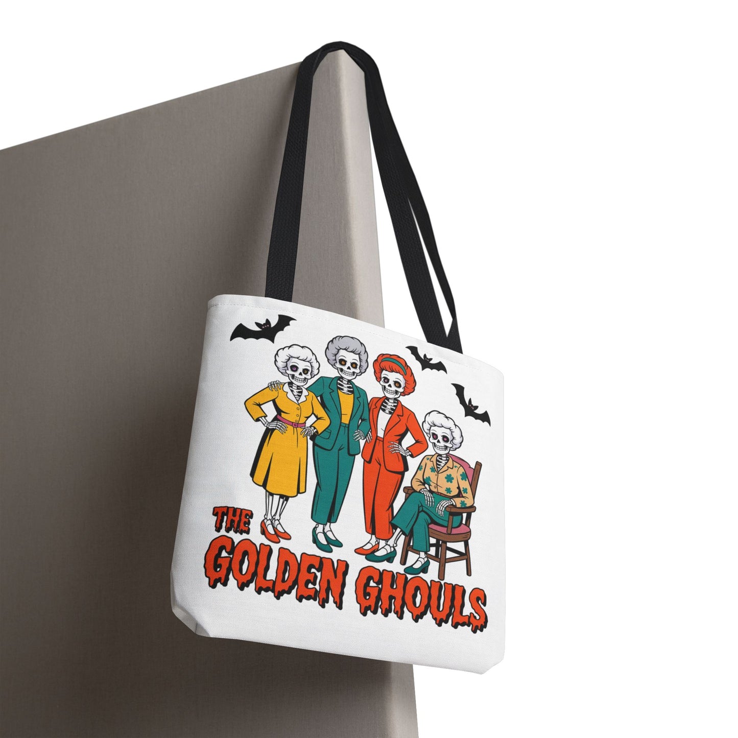 ๐ค Retro Skeleton Squad Tote Bag โ Spooky Chic Style for Halloween ๐ป๐