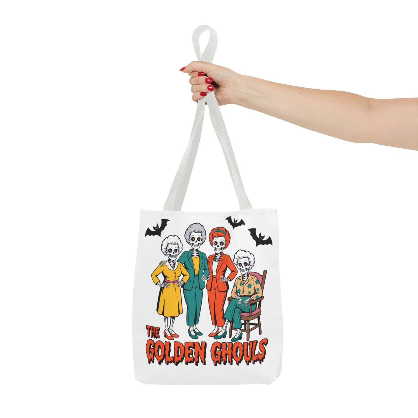 ๐ค Retro Skeleton Squad Tote Bag โ Spooky Chic Style for Halloween ๐ป๐