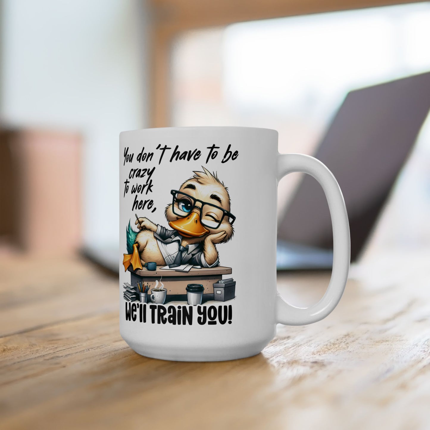 🖊️ Te capacitaremos: divertida taza de café con forma de pato para compañeros de trabajo y travesuras de oficina ☕