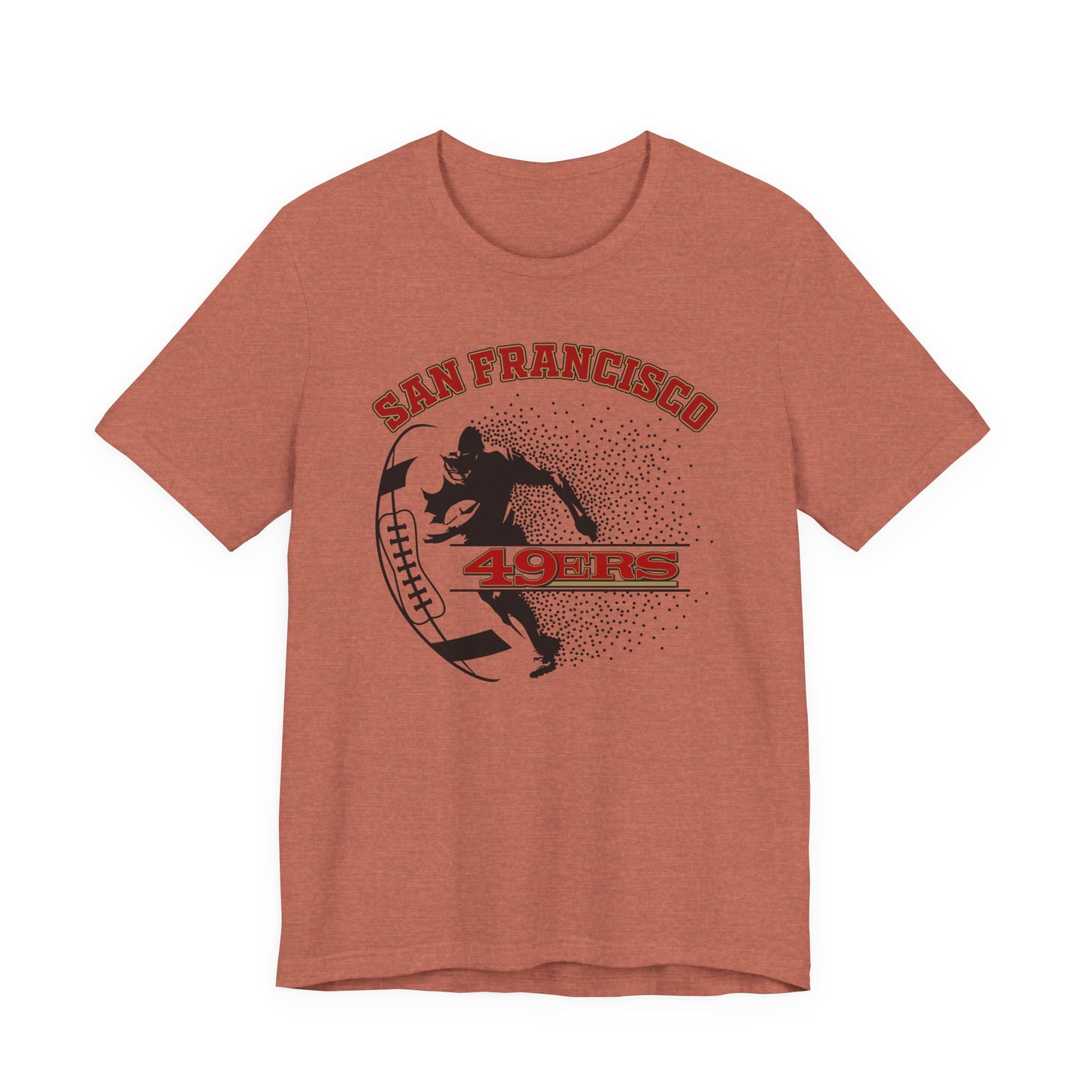 ๐ฅ Bold Red & Black Jersey Graphic Tee โ Vintage Vibes for Every Fan ๐ฏ