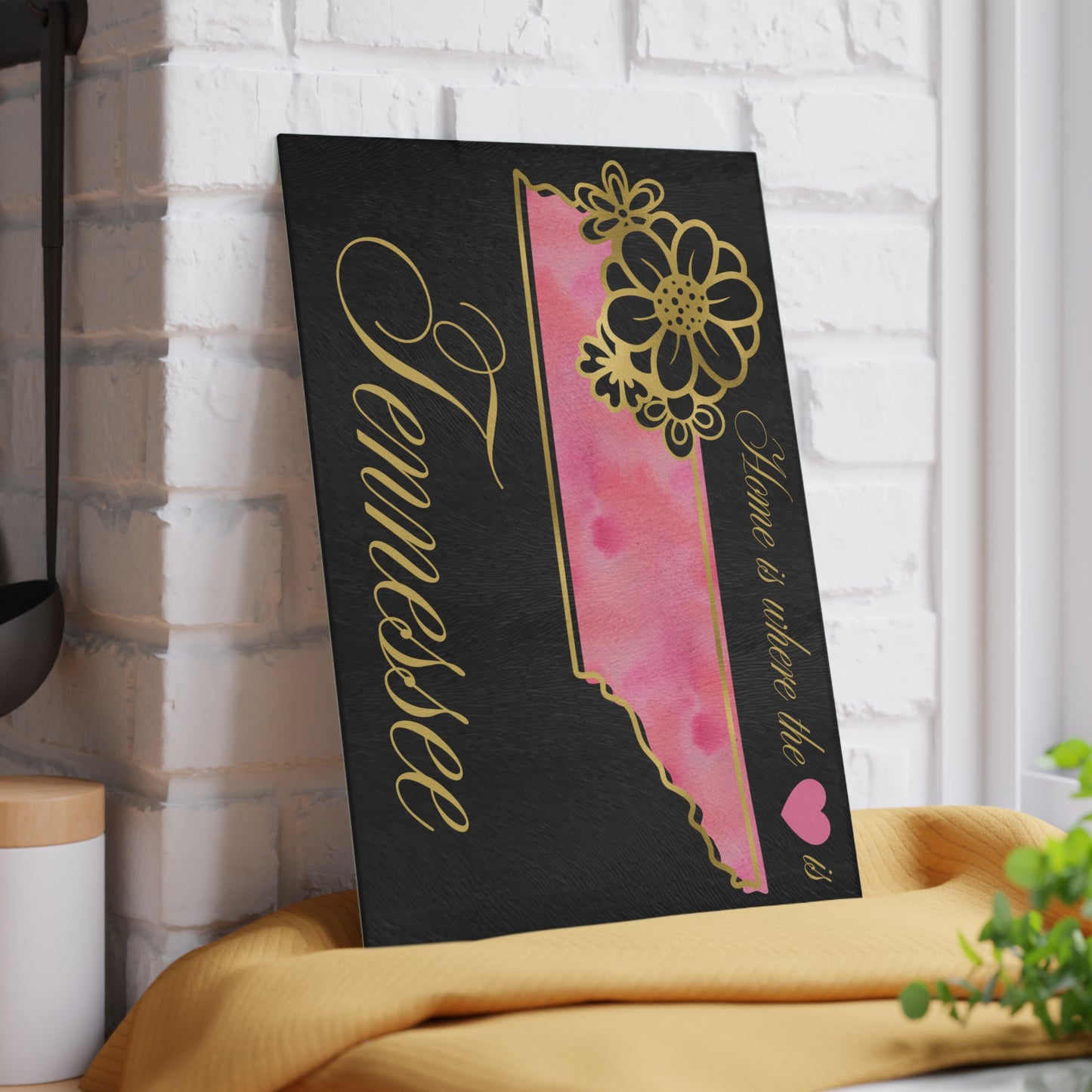 🌸 Tennessee Floral State Cutting Board – Rosy Charm with Southern Grace 🎀