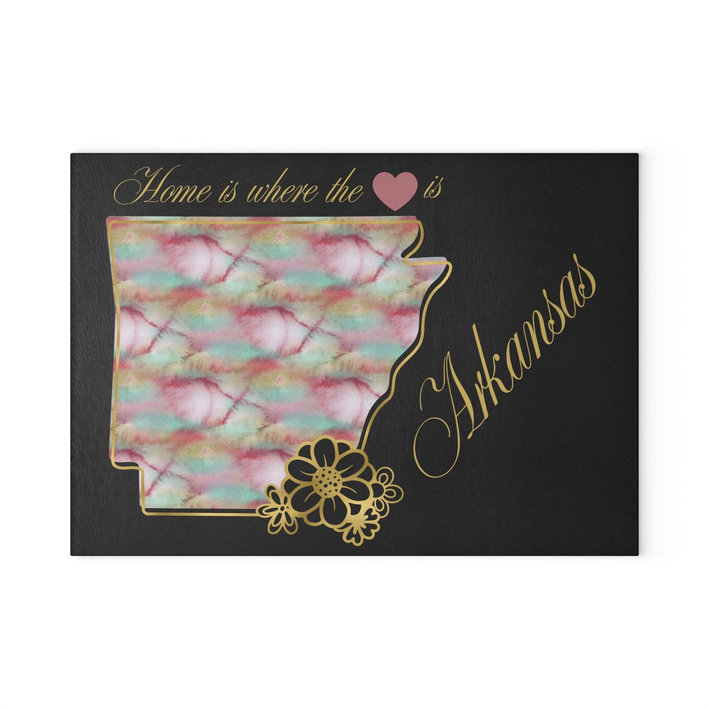 🪷 Arkansas State Floral Cutting Board – Southern Charm Meets Artistic Flair