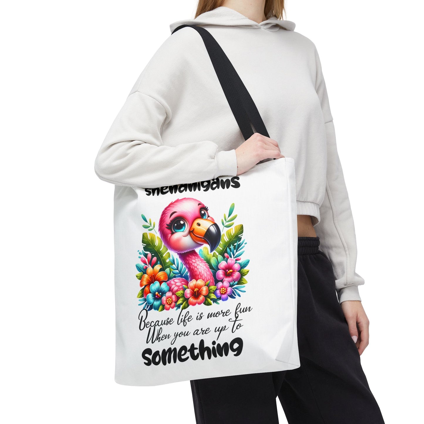 🌸 Flamingo & Floral Bliss – Bolso tote vibrante y divertido 🌺
