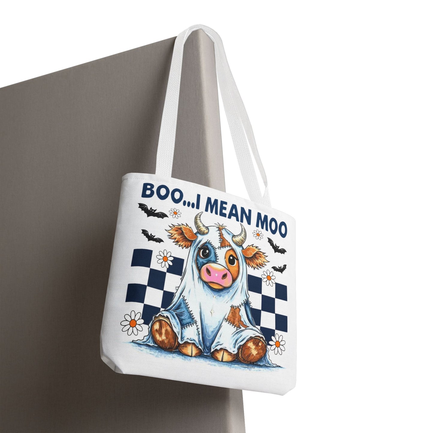 ๐ฎ Boo... I Mean Moo Cow Halloween Tote Bag โ Spooky Cute Farmhouse Fun ๐ป๐