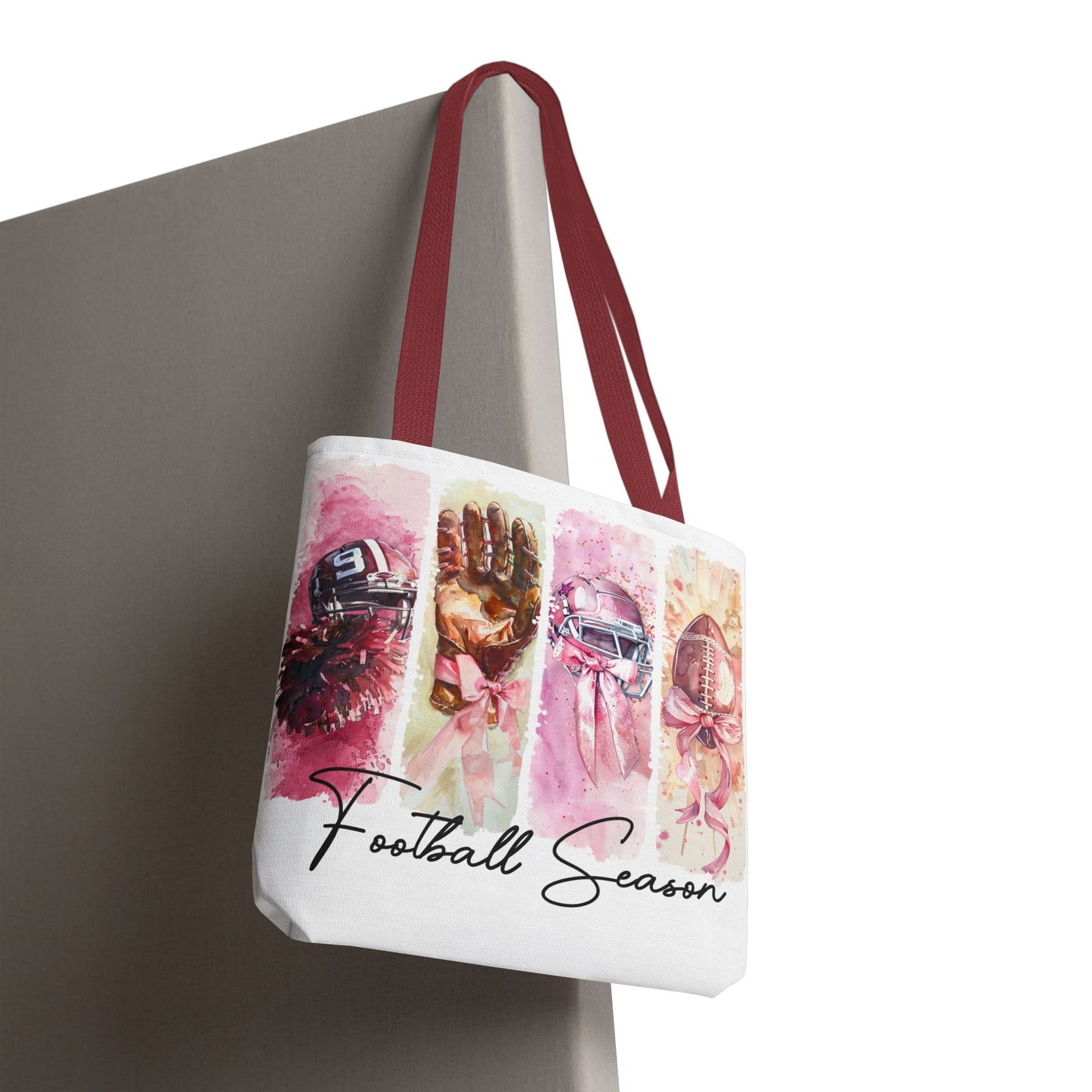 🏈 Game Day Pink Awareness Tote Bag – Sporty Style with a Purpose 🎀👜