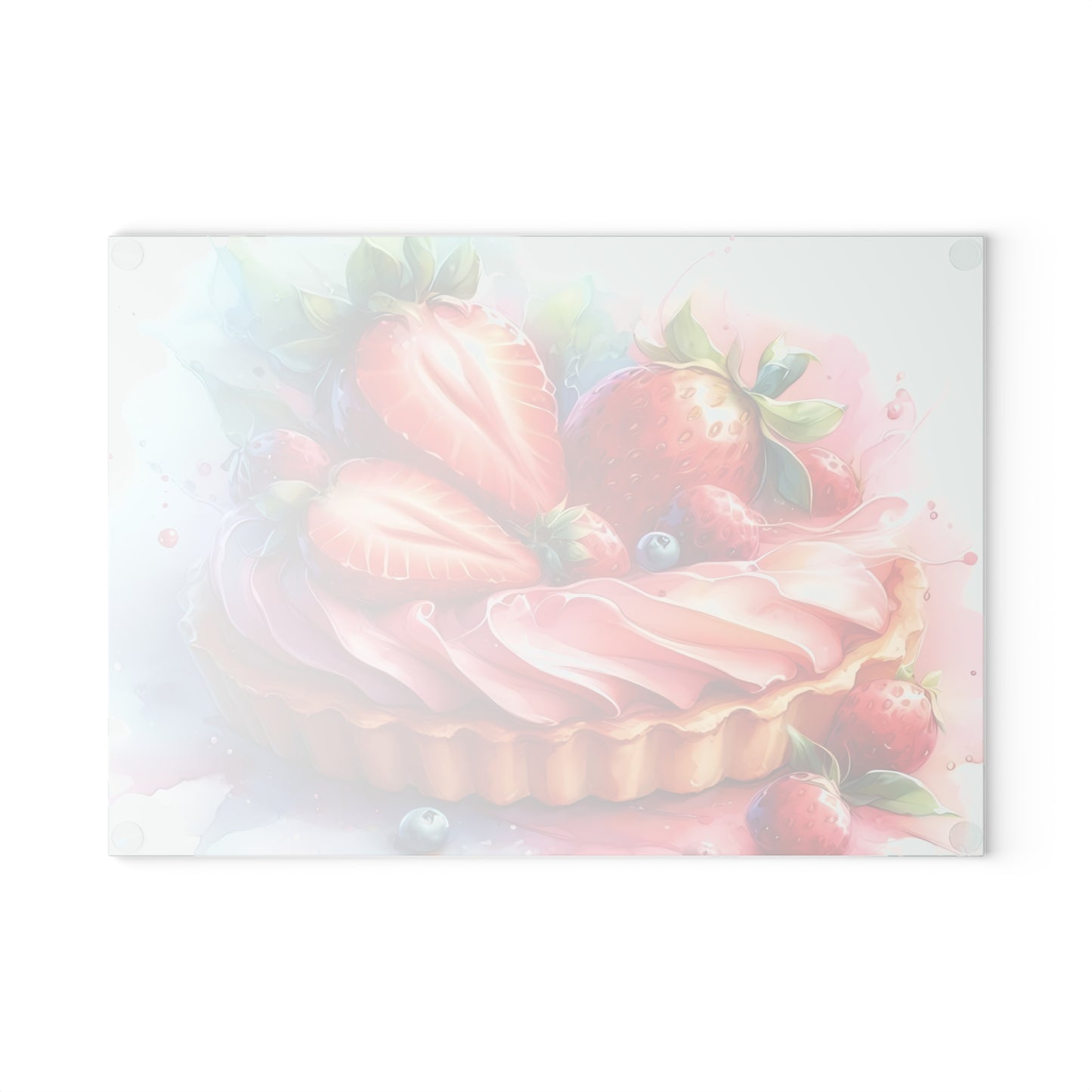 🍓 Strawberry Tart Cutting Board – Sweet & Juicy Dessert Art for Your Kitchen Display