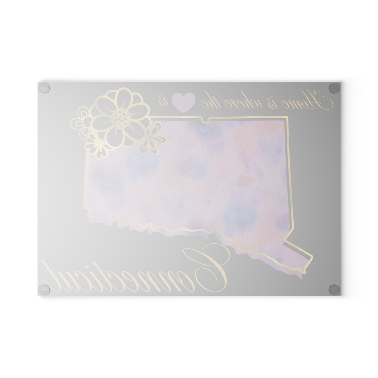 🌸 Connecticut Floral State Cutting Board – Elegant East Coast Charm for Your Kitchen 💜