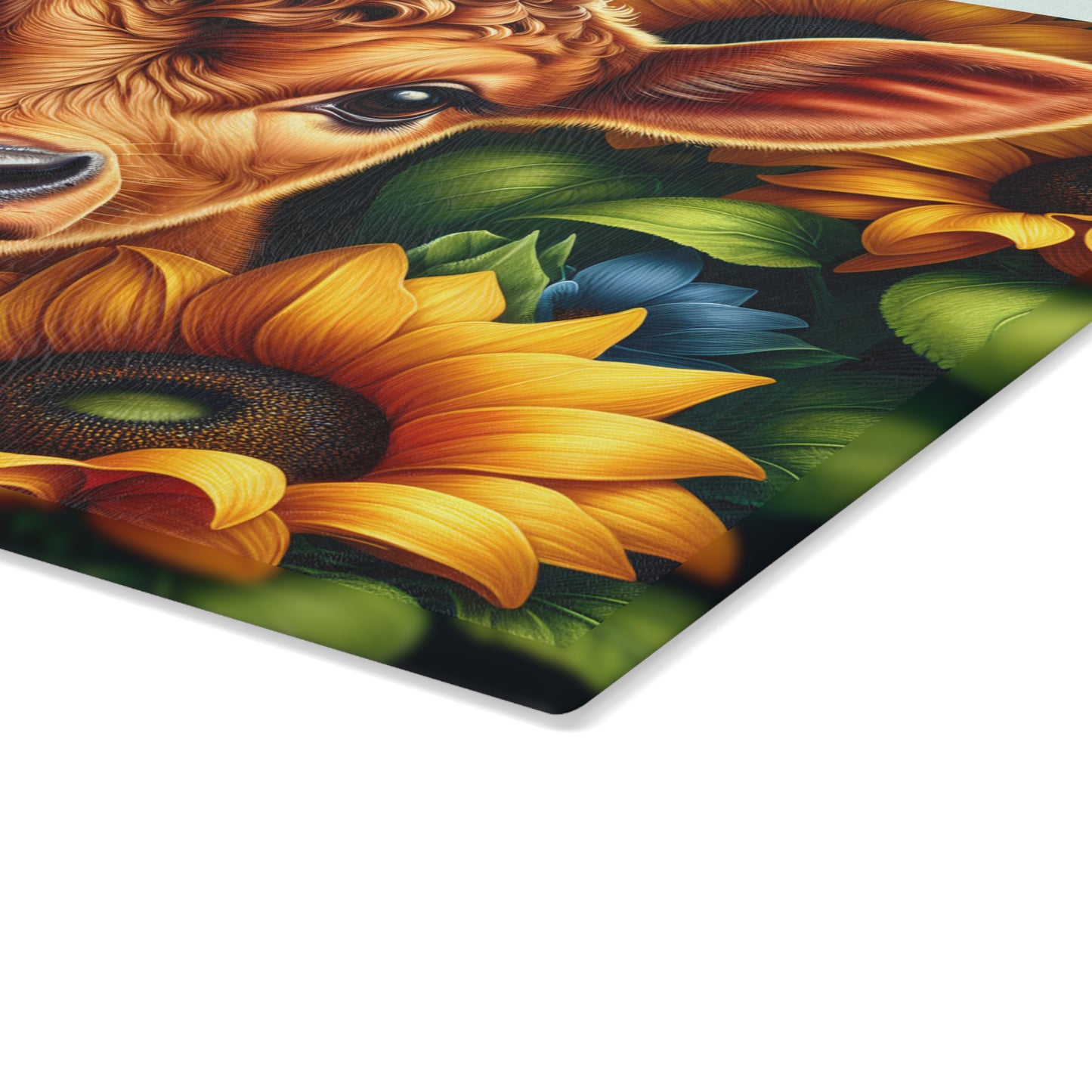 🌻 Sunflower Calf Cutting Board – Cozy Farmhouse Charm with a Blooming Touch 🐮