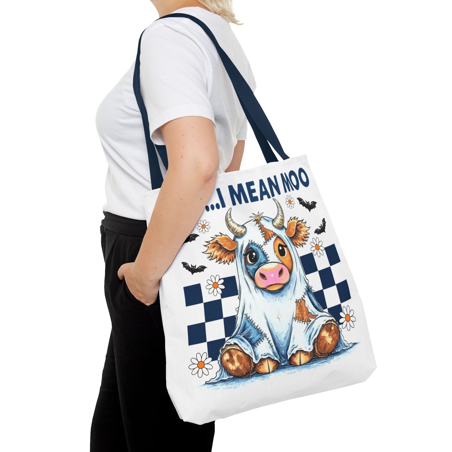 ๐ฎ Boo... I Mean Moo Cow Halloween Tote Bag โ Spooky Cute Farmhouse Fun ๐ป๐