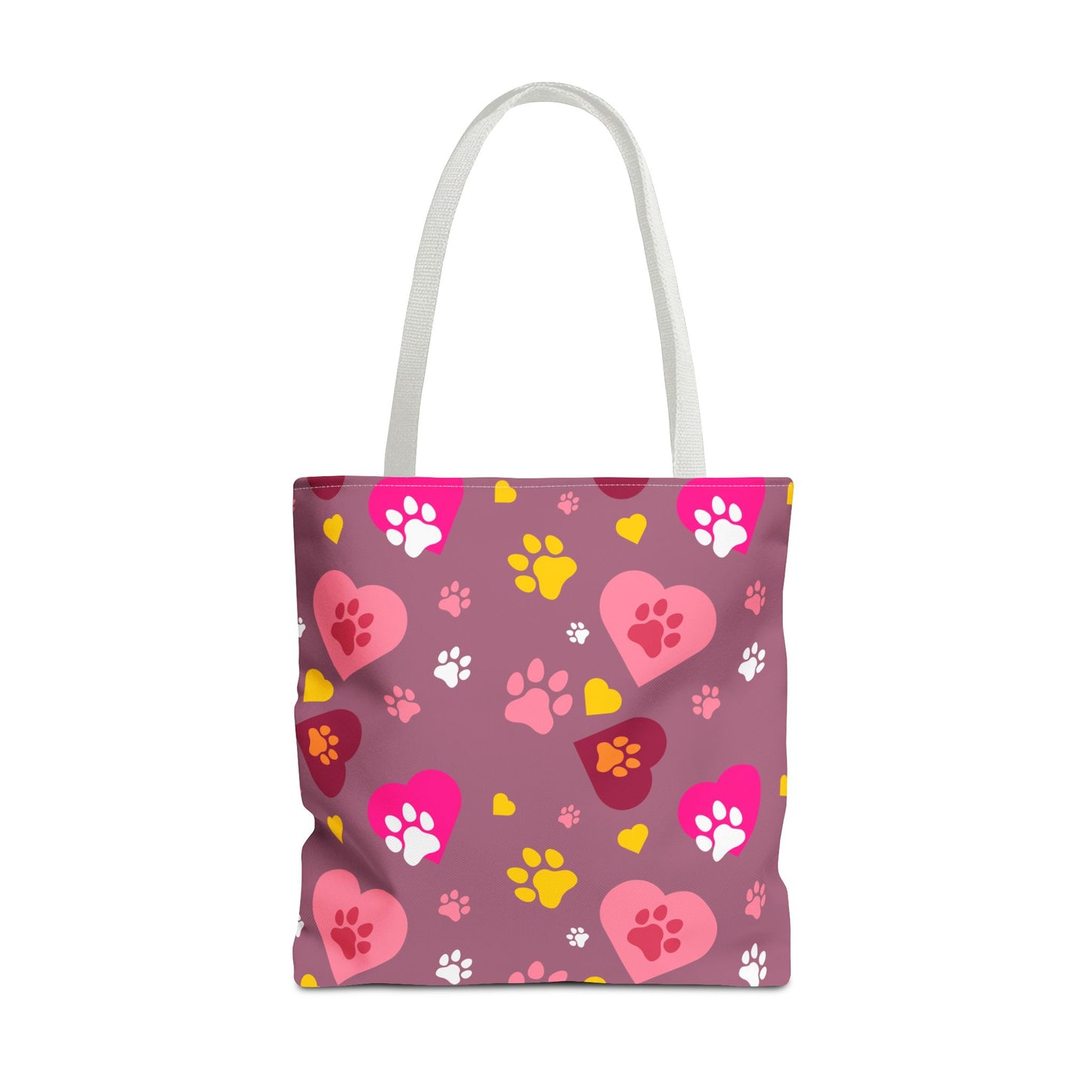 ¡Demuestra tu amor por tus peludos amigos con este clásico bolso de mano con estampado de patas! 🐾