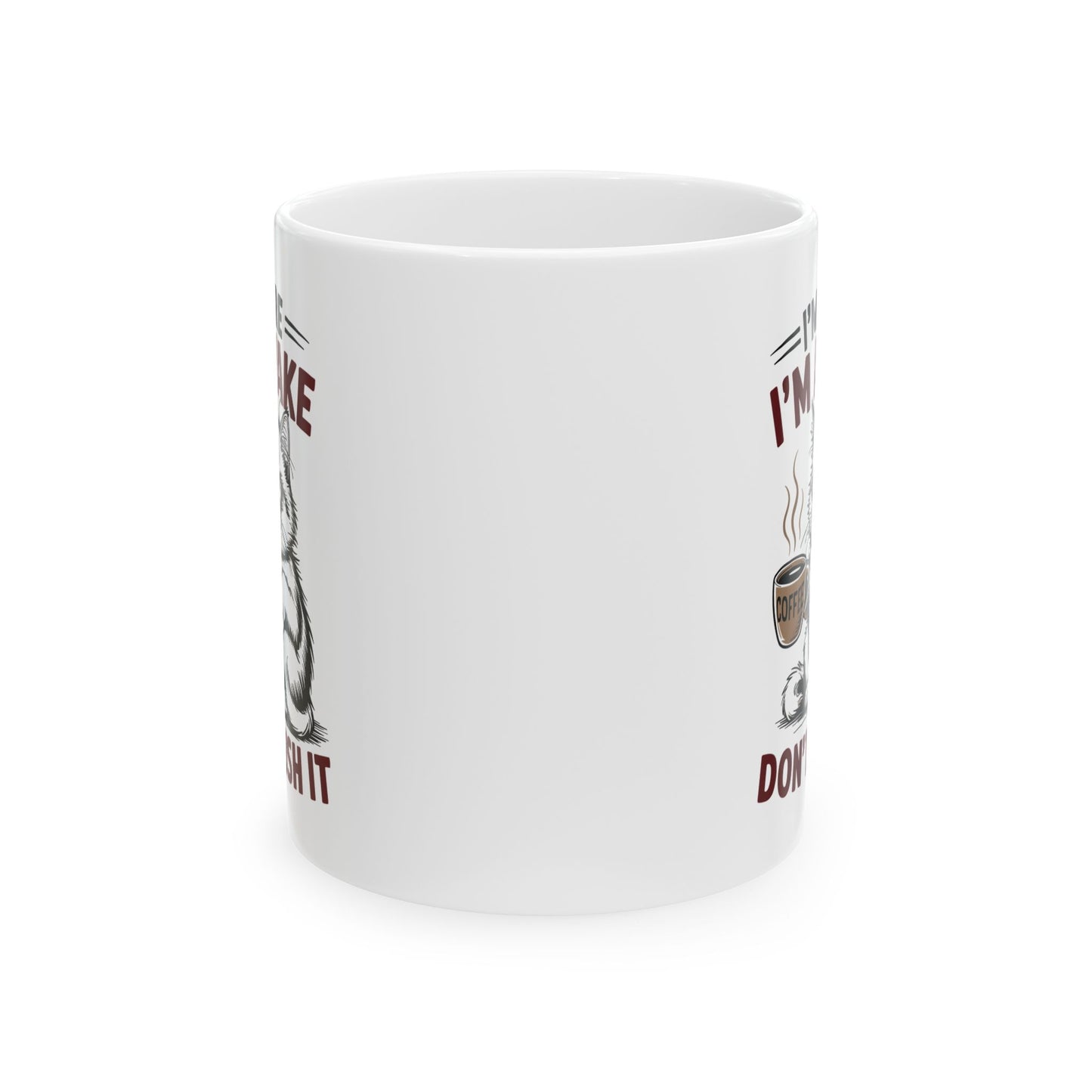 ☕ Estoy despierto, no presiones – Taza de café de Grumpy Cat para guerreros del buen humor matutino