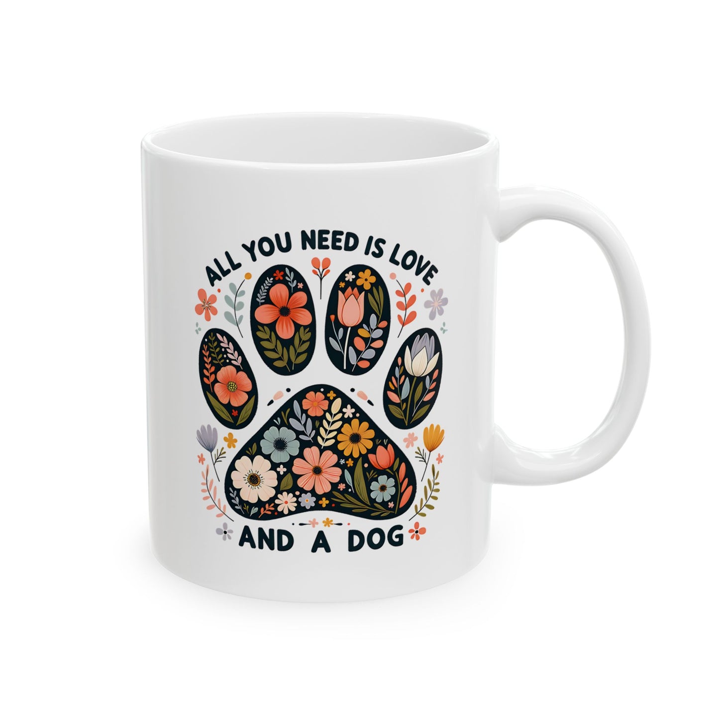 🐾 All You Need Is Love and a Dog Mug – Floral Paws & Heartwarming Sips 🌸🐶