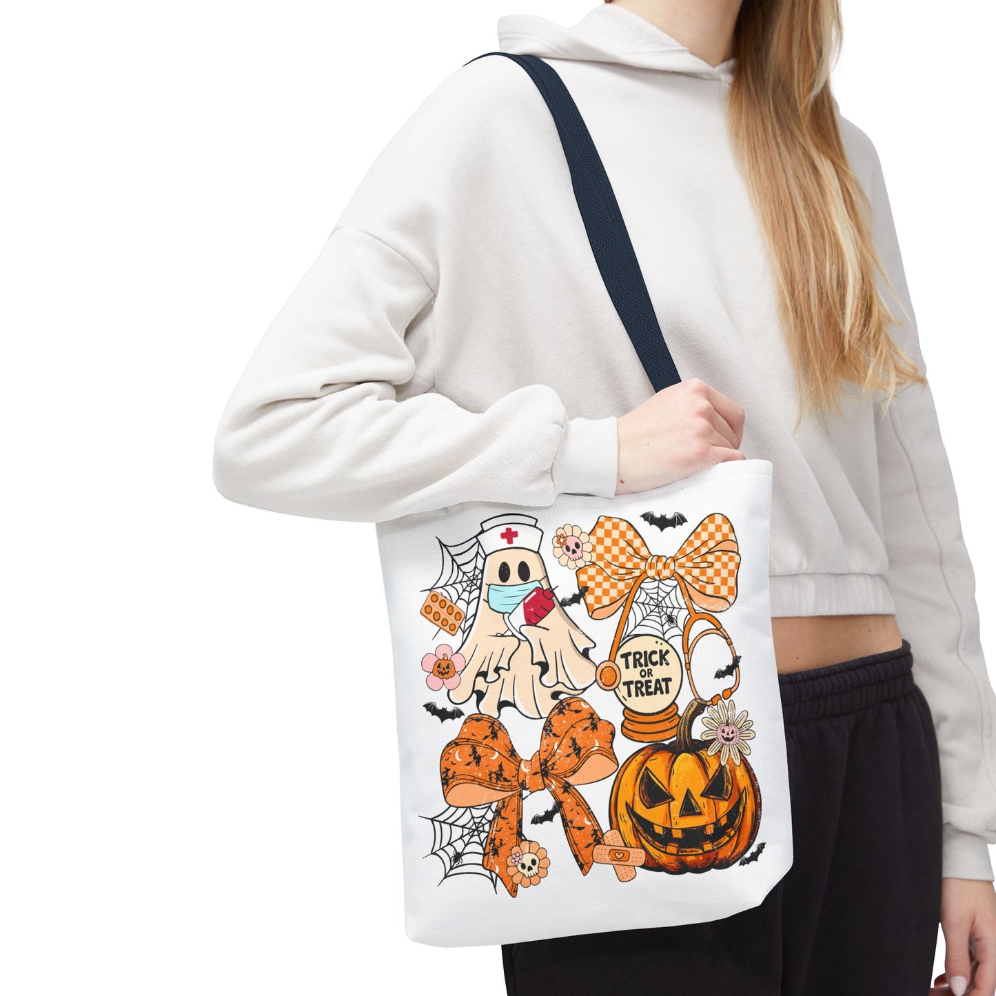 ๐ฉบ Nurse Ghost Tote Bag โ Spooky Season Meets Healthcare Heroes ๐ป๐