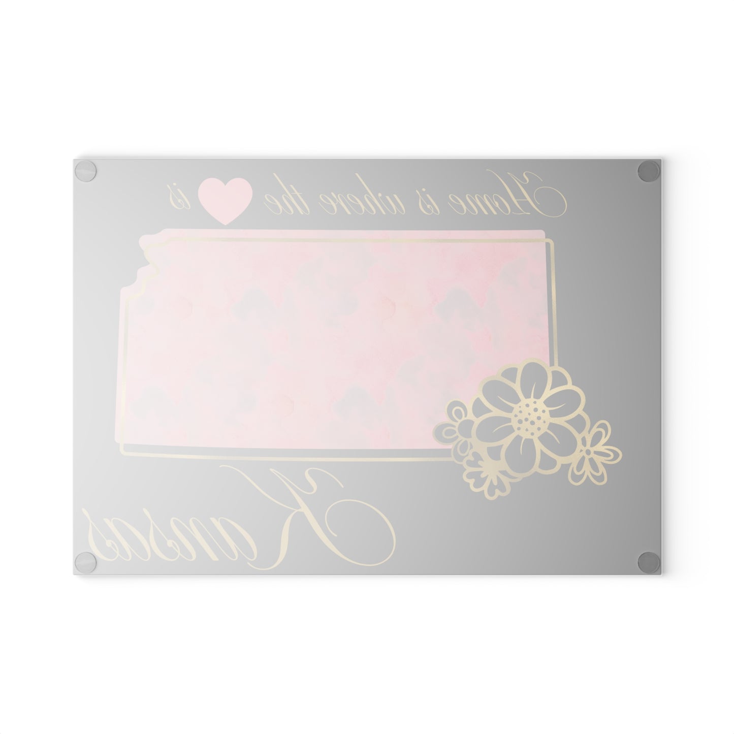💗 Kansas State Cutting Board – Blushing Pride with Heartfelt Charm