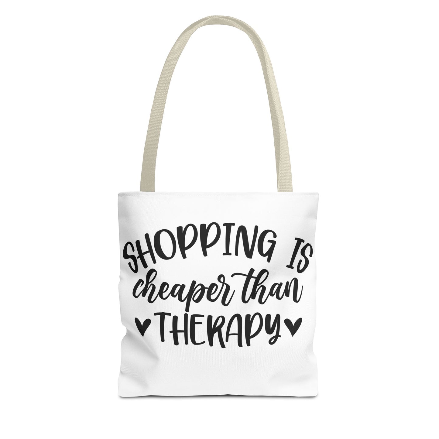๐๏ธ Shopping Is Cheaper Than Therapy Tote Bag โ Fun & Stylish Everyday Carry โค๏ธ