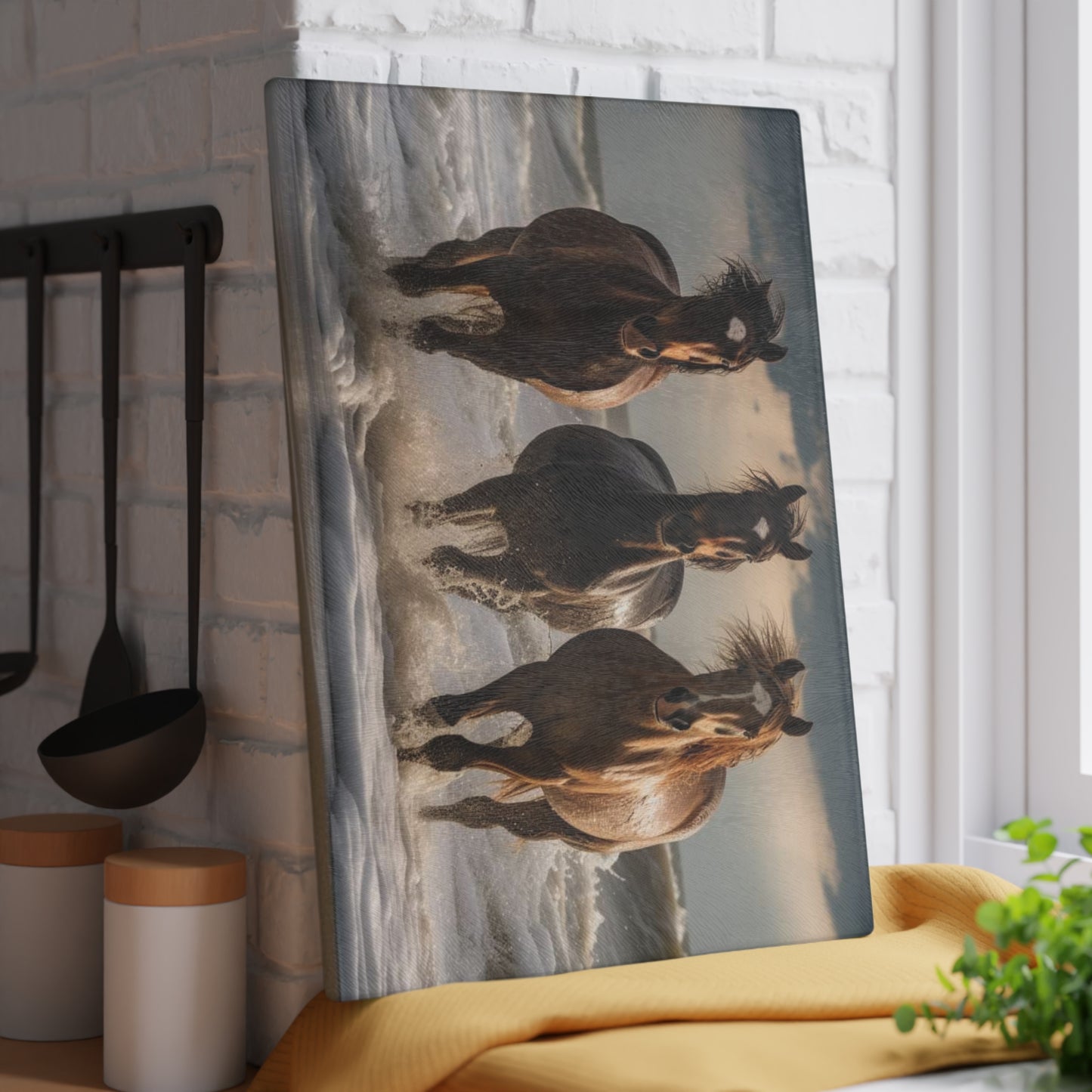 Horse Cutting Board, Horse Kitchen Decor, Horse Chef Gifts, Horse Lovers Gift, Farmhouse Style, Cutting Board Gift, Kitchen Accessories