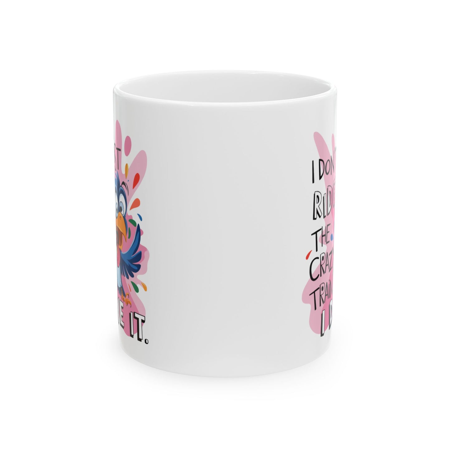 🚂No solo viajo en el tren loco, lo conduzco: divertida taza de café con forma de pájaro para amantes del café 🦜