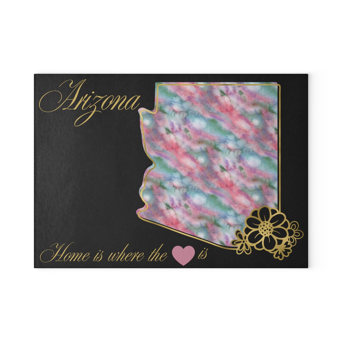 🌵 Arizona Floral State Cutting Board – Desert Charm with a Watercolor Twist 🌸
