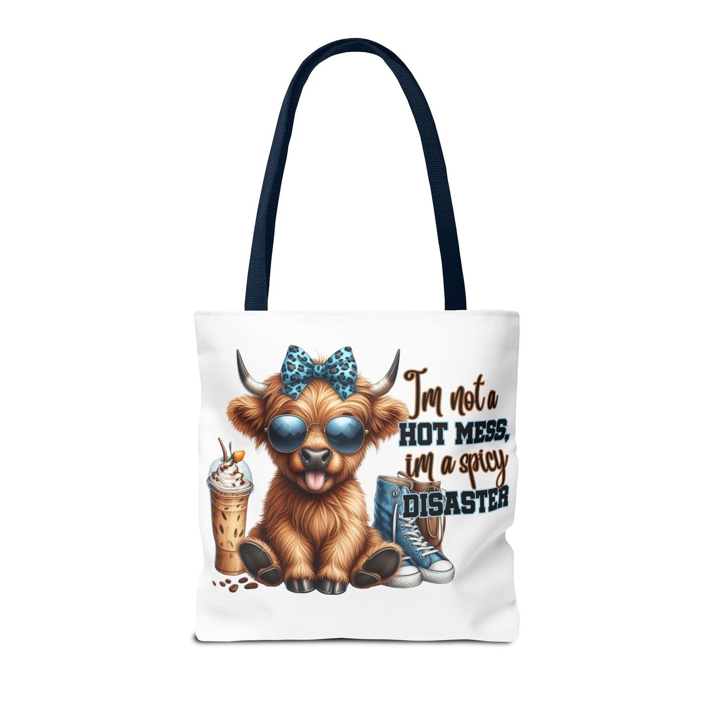 Bolsa de tela Highland Cow: «No soy un desastre picante, soy un desastre picante».