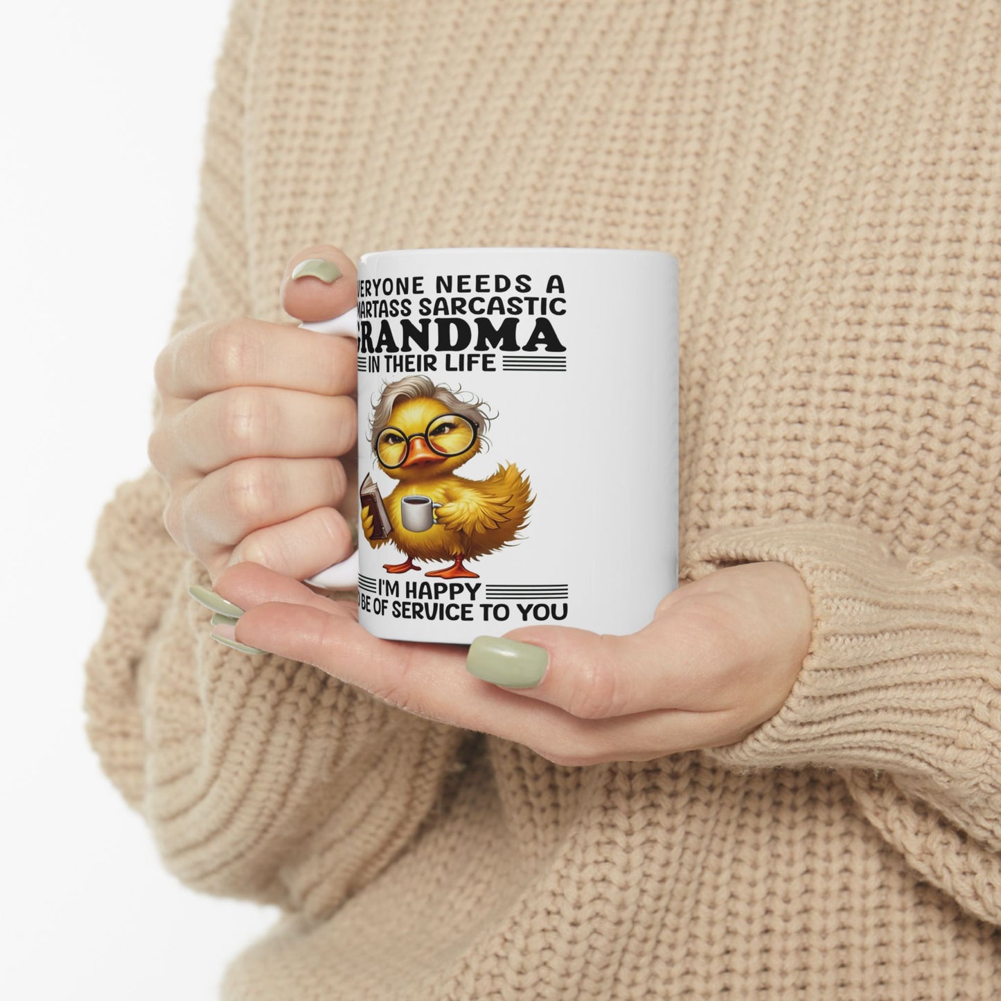 Taza "Abuela Sarcástica y Listilla": Atrevida, Divertida y Orgullosamente Descarada