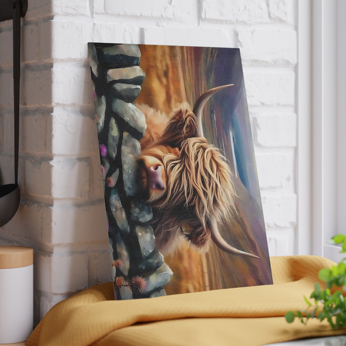 🐂🌾 Rustic Highland Cow Cutting Board – Countryside Charm for Your Kitchen Décor 🪵✨