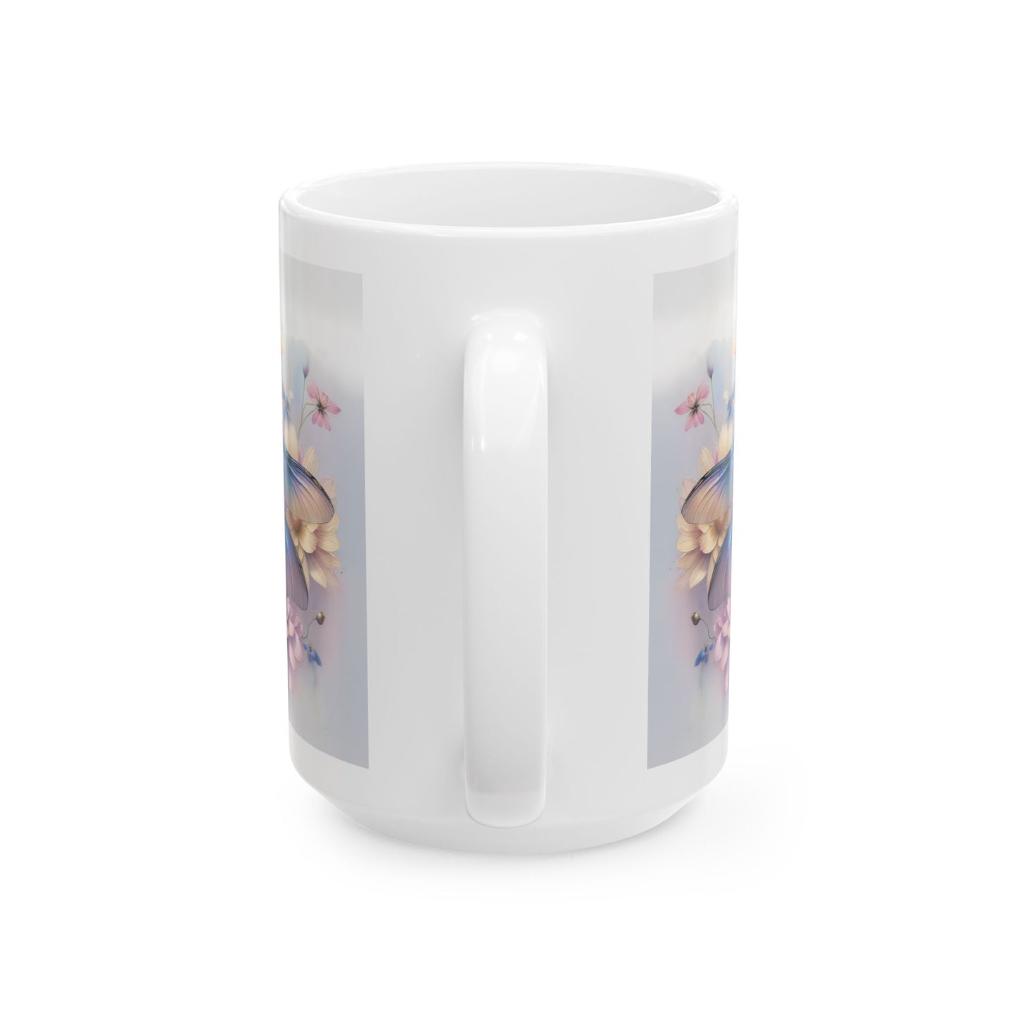 🧚♀️ Sueños de Libélula Pastel – Elegante envoltorio floral para taza de café ☕
