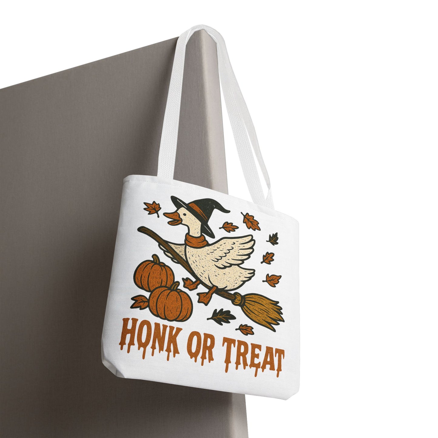 ๐ช Honk or Treat Goose Halloween Tote Bag โ Witchy Whimsy for Spooky Season ๐๐