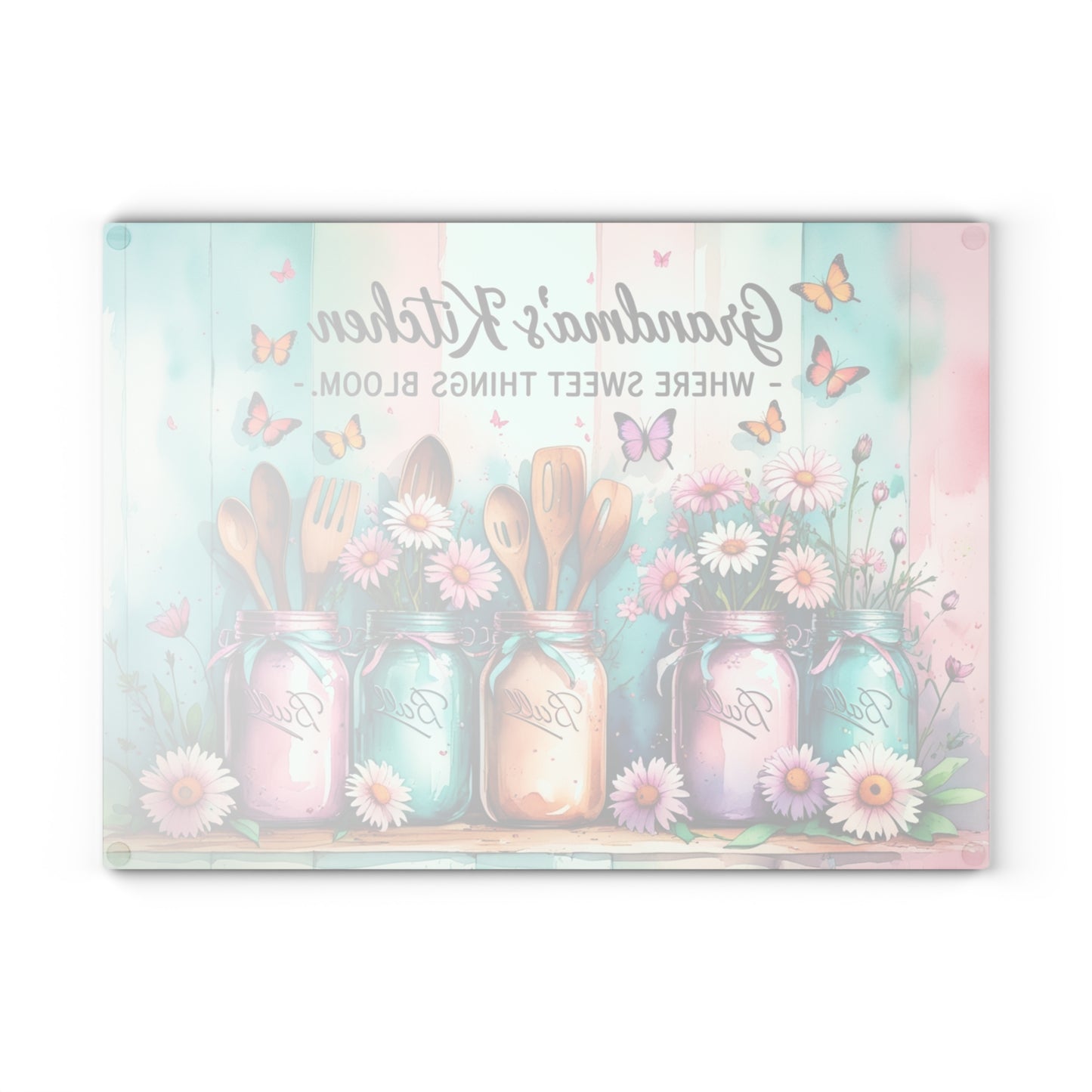🌸 Grandma’s Kitchen Cutting Board – Where Sweet Things Bloom