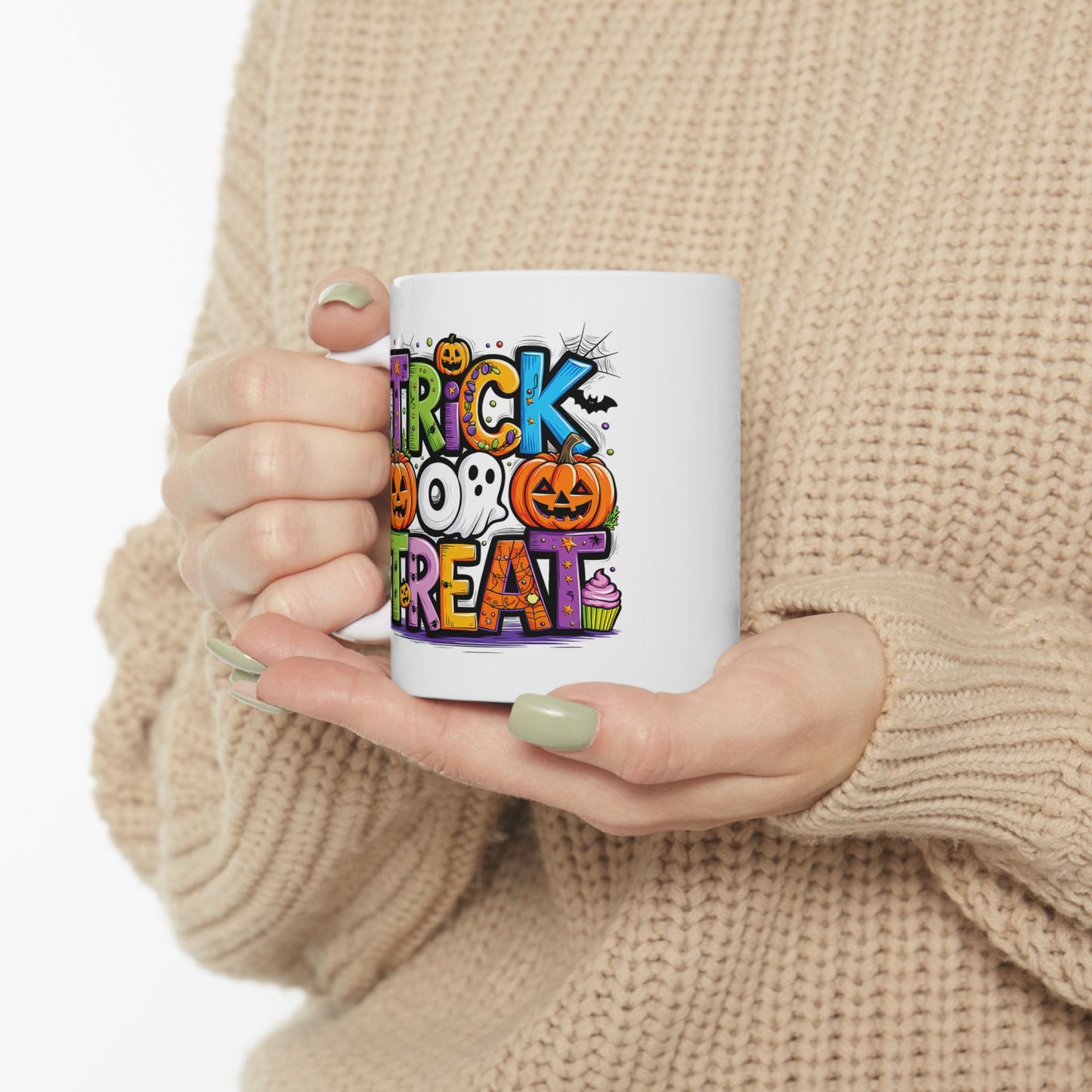 🎃 Trick or Treat Halloween Mug – Spooky Sips for Haunted Nights 👻