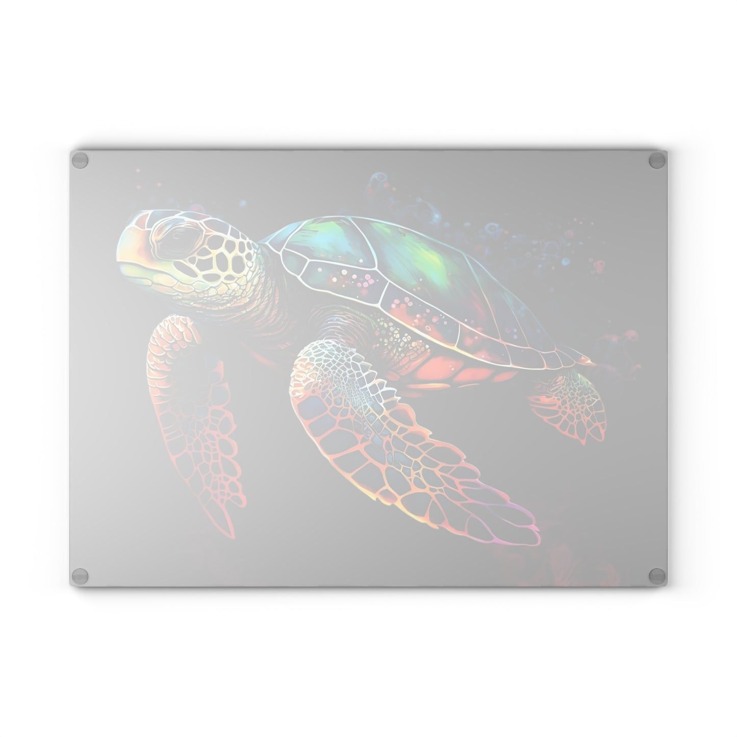 Tabla de cortar - Hermoso diseño de tortuga marina, tabla de cortar de vidrio templado, tabla de charcutería, tabla de cortar, regalo de inauguración de la casa, tabla de cortar personalizada, rústica