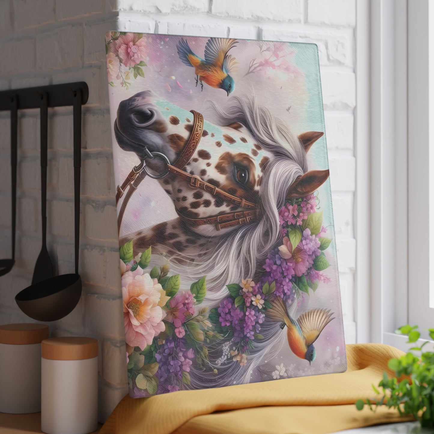 Appaloosas Horse cutting board Tempered Glass Cutting Board Charcuterie Board Chopping Board Housewarming Gift Custom cutting board