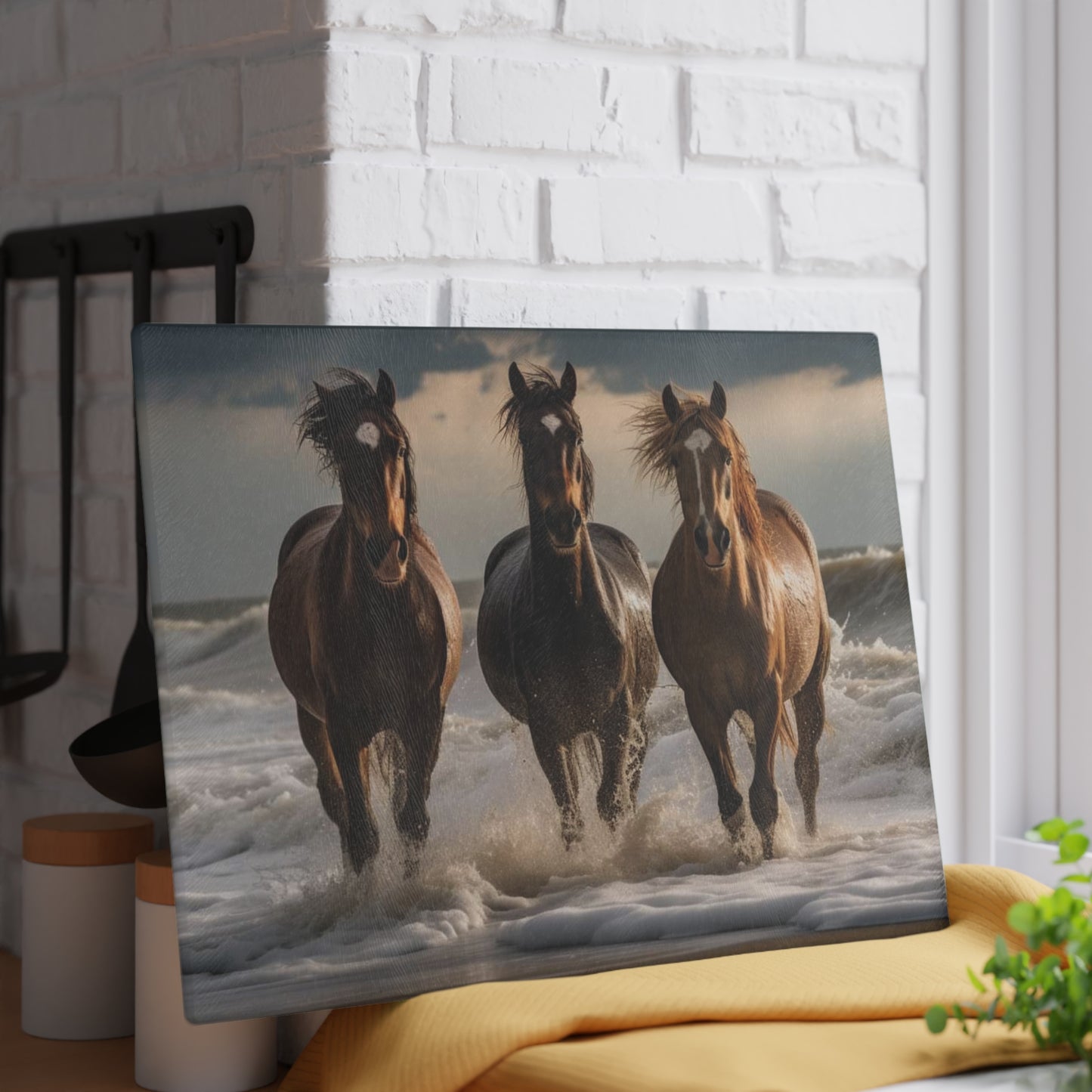 Horse Cutting Board, Horse Kitchen Decor, Horse Chef Gifts, Horse Lovers Gift, Farmhouse Style, Cutting Board Gift, Kitchen Accessories