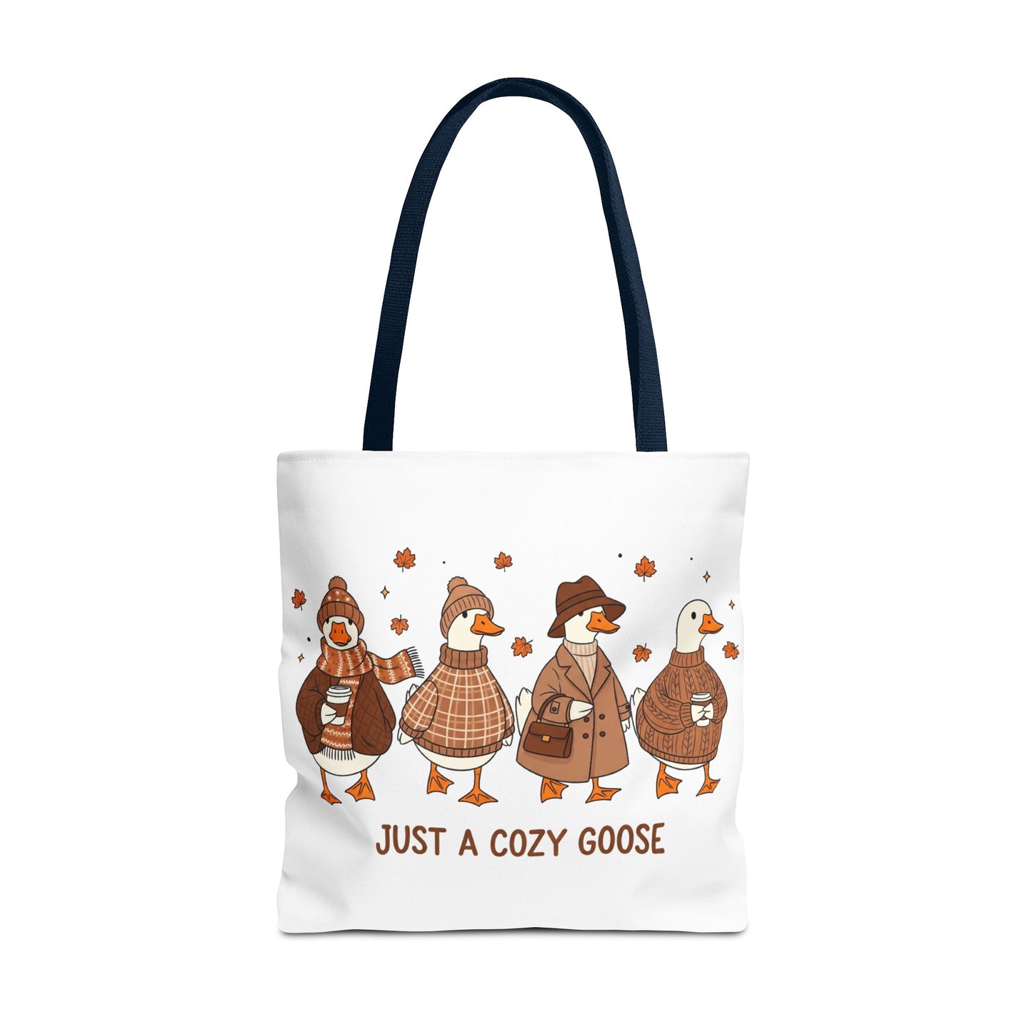 🪶 Just a Cozy Goose Tote Bag – Fall Fashion with Feathered Charm