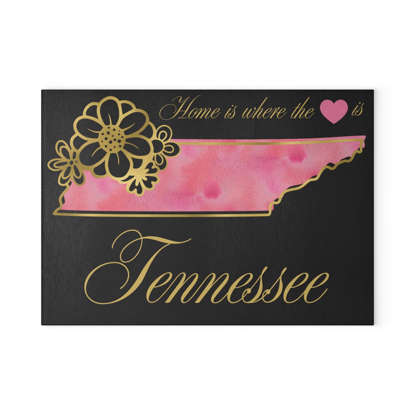 🌸 Tennessee Floral State Cutting Board – Rosy Charm with Southern Grace 🎀
