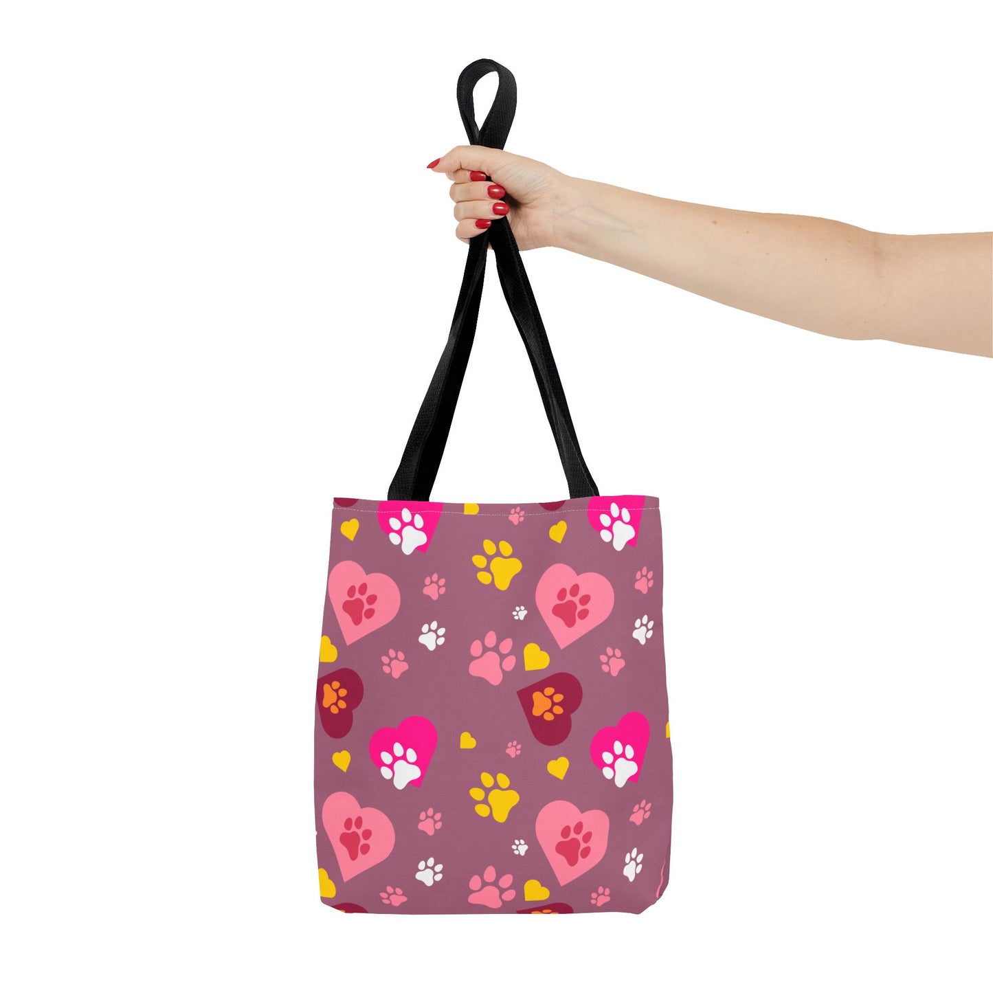 ¡Demuestra tu amor por tus peludos amigos con este clásico bolso de mano con estampado de patas! 🐾