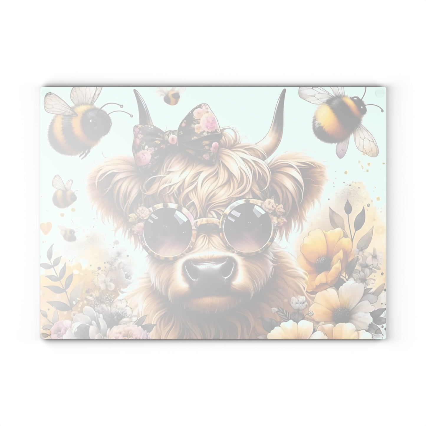 Tabla de cortar de vaca, regalo único, tabla de cortar de vidrio templado, tabla de charcutería, tabla de cortar, regalo de inauguración de la casa, tabla de cortar personalizada