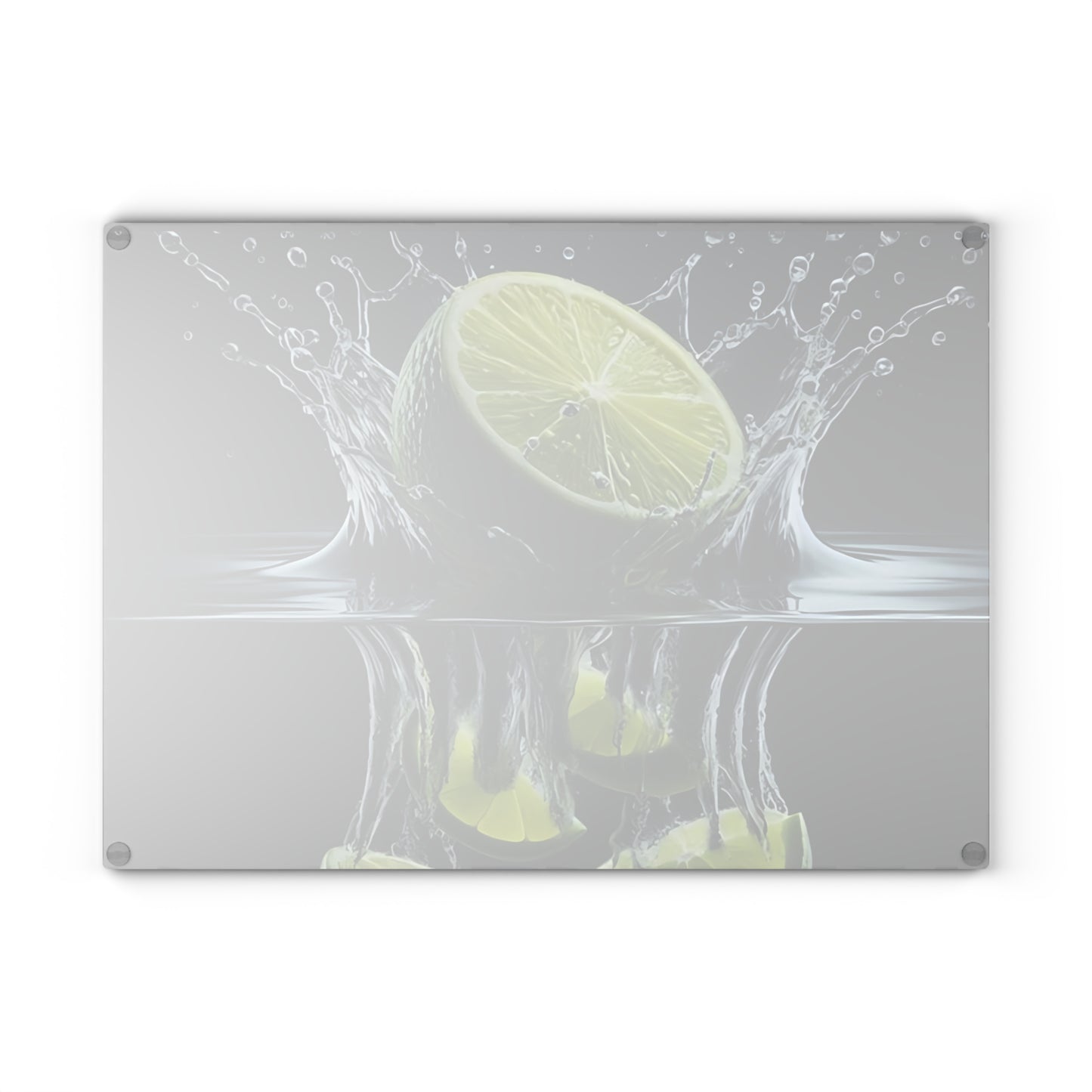 🍋 Lime Splash Glass Cutting Board – Refreshing Citrus Style for Your Kitchen