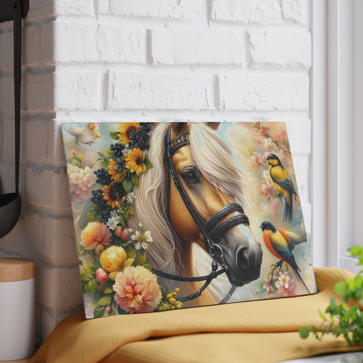 Tabla de cortar de caballo Tabla de cortar de vidrio templado Tabla de cortar de charcutería Tabla de cortar Regalo de inauguración de la casa Tabla de cortar personalizada