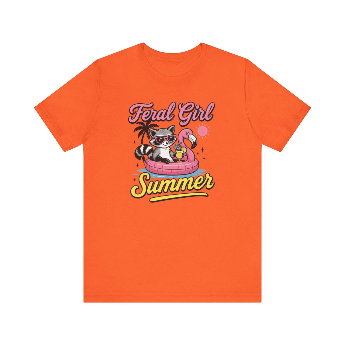 Camiseta de verano para chica salvaje: Mapache divertido con vuelo | Camiseta de verano para mujer
