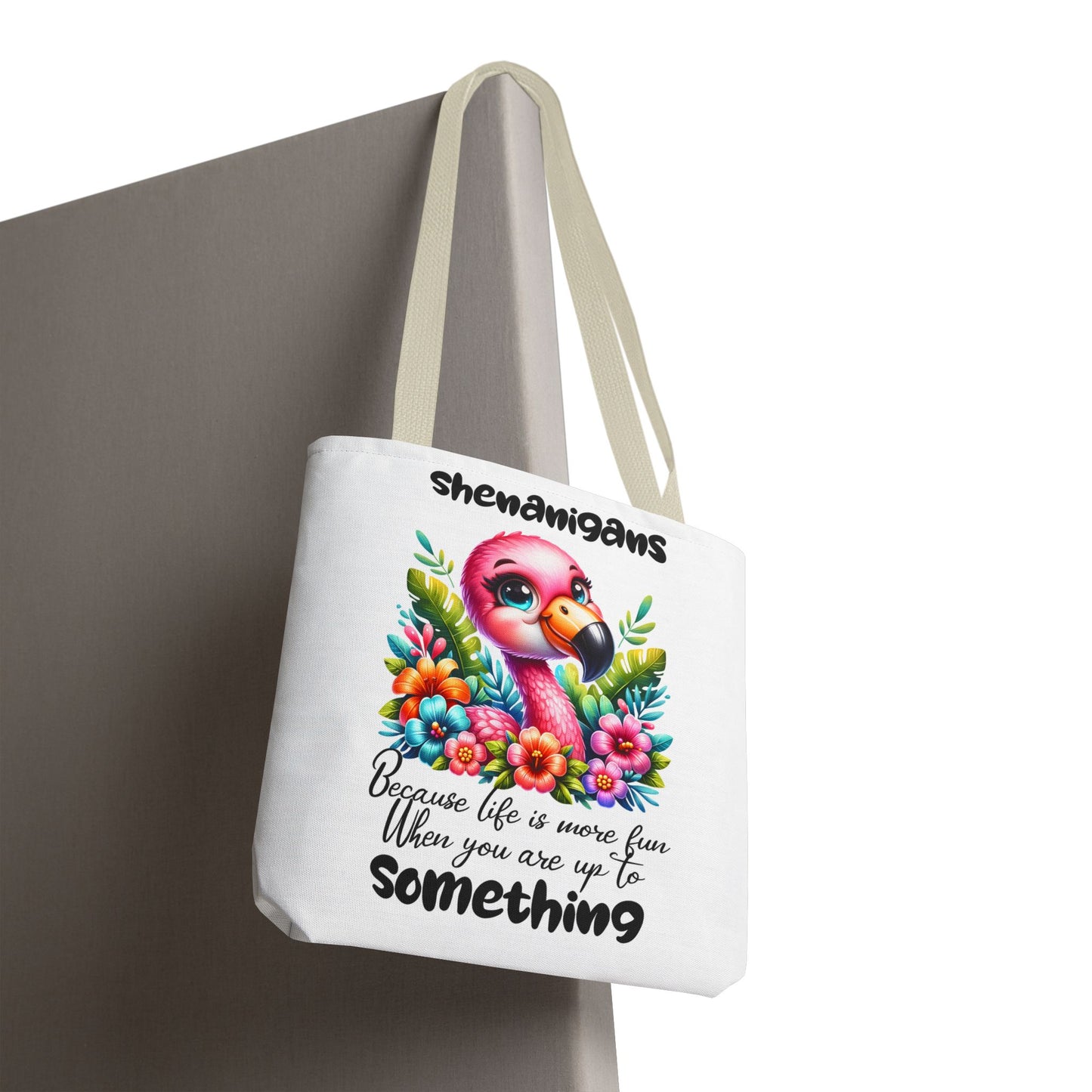 🌸 Flamingo & Floral Bliss – Bolso tote vibrante y divertido 🌺