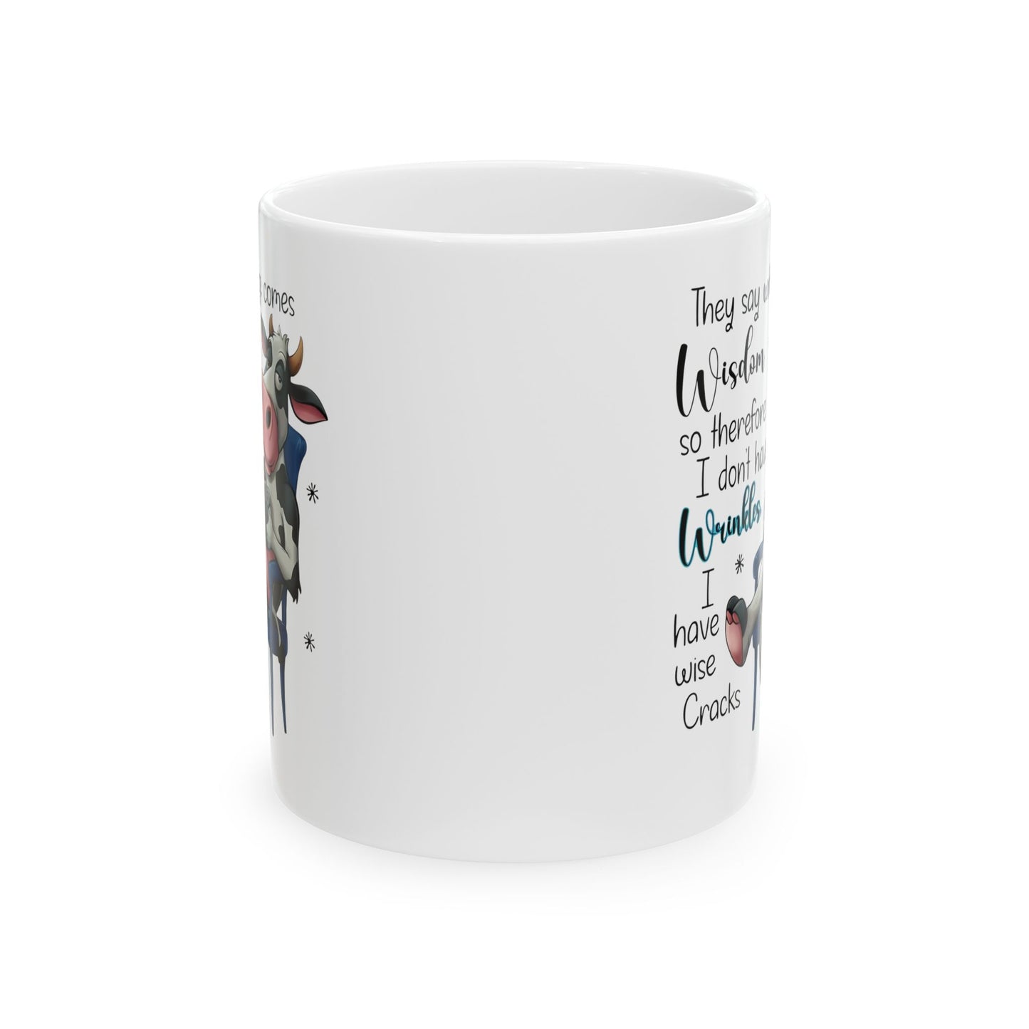 Taza de café, divertida taza de vaca, divertida taza de granja con frase tierna e ingeniosa, regalo perfecto para amantes del café, agricultores y amantes de los animales.