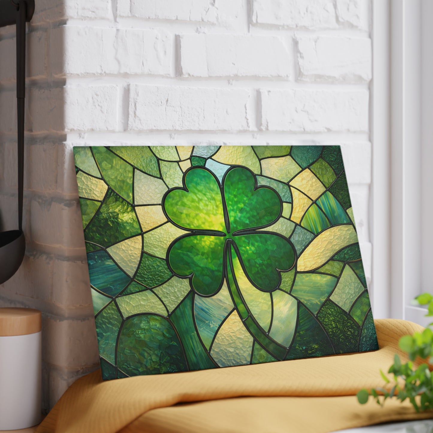 Emerald Valley Rainbow Glass Cutting Board – St. Patrick’s Day Kitchen Décor