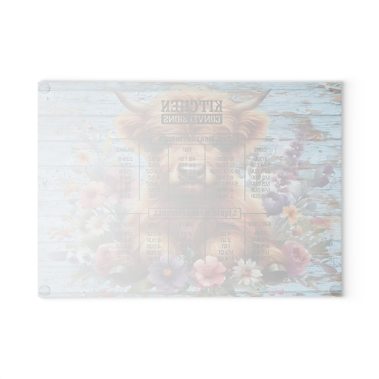 Tabla de cortar de vaca, tabla de cortar de vidrio con diseño de vaca de las Highlands, decoración de cocina con diseño de vaca, tabla de cortar para regalo de casa nueva, tabla de charcutería, regalos de vaca de las Highlands