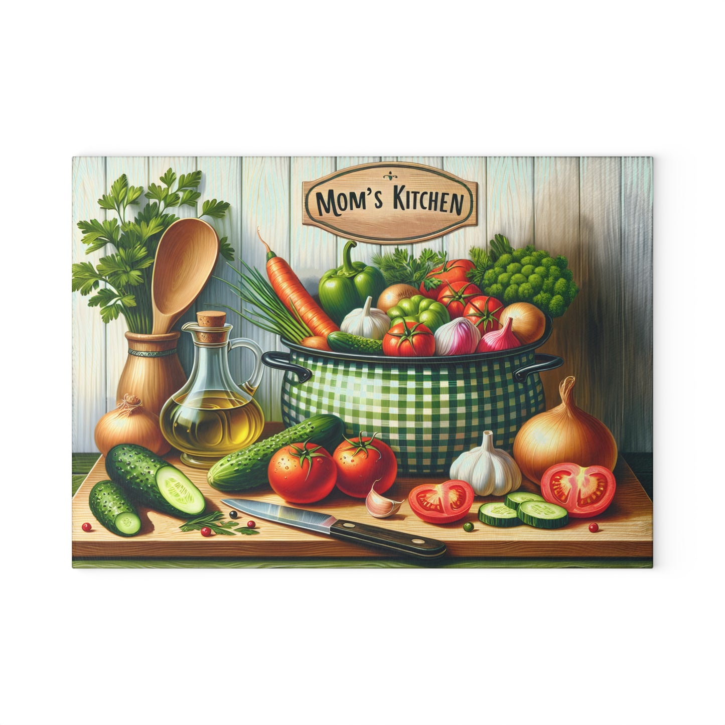 Tabla de cortar verduras del huerto de mamá: un encanto hogareño y saludable