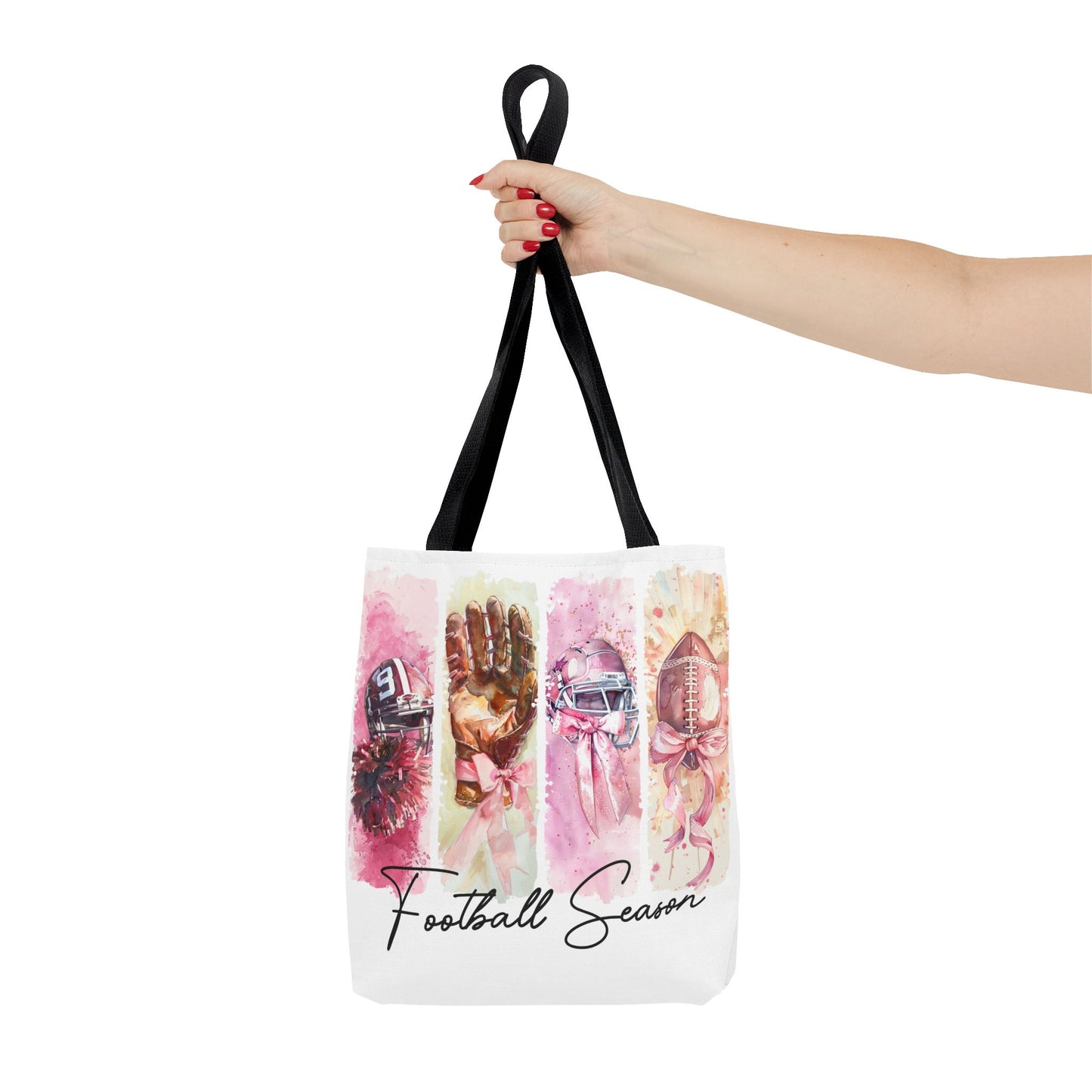 🏈 Game Day Pink Awareness Tote Bag – Sporty Style with a Purpose 🎀👜