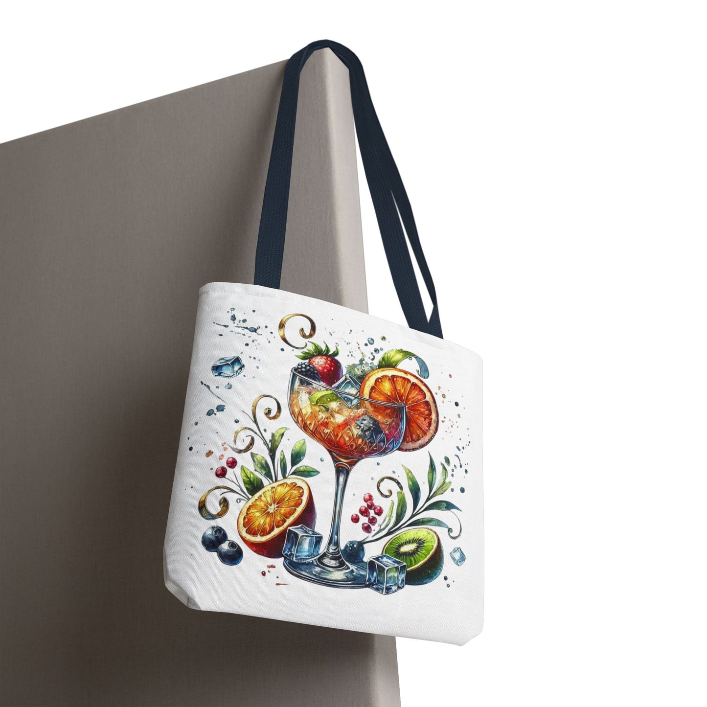 Bolso de cóctel, bolso para bebidas afrutadas, bolso de playa tropical, elegante bolso de lona, regalo para amantes de los cócteles, bolso de mano divertido, práctico bolso de verano.