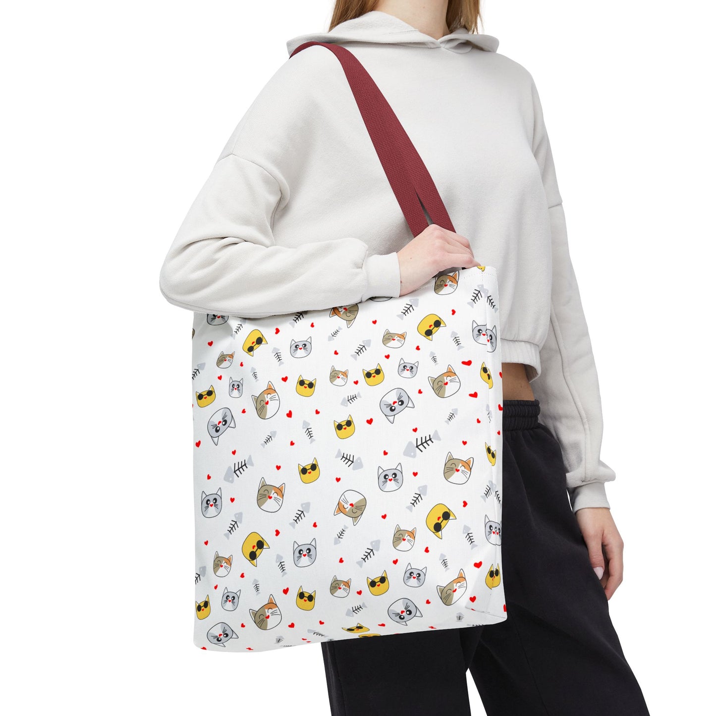 Encantador bolso de mano para amantes de los gatos: duradero, espacioso y perfecto para ir de compras, trabajar o las aventuras cotidianas.