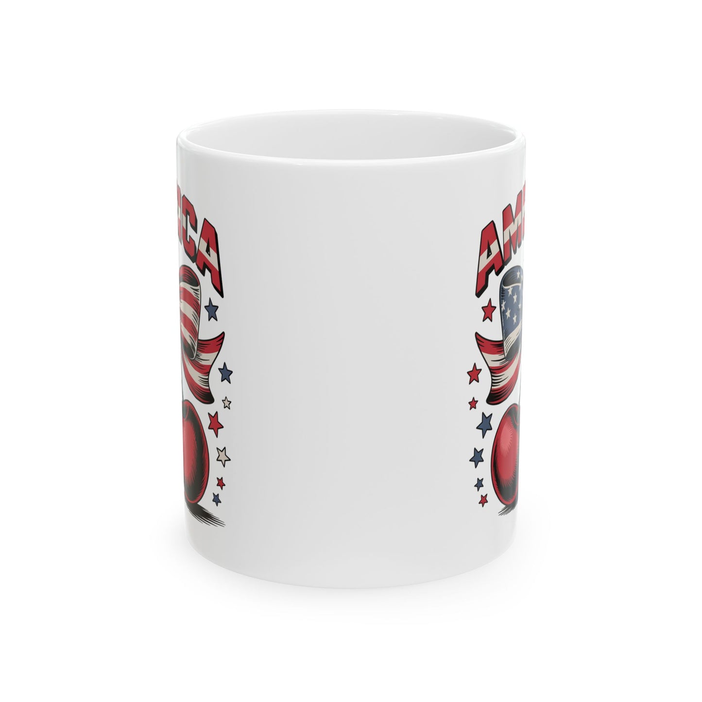 Taza con lazo de cereza de EE. UU. y el 4 de julio