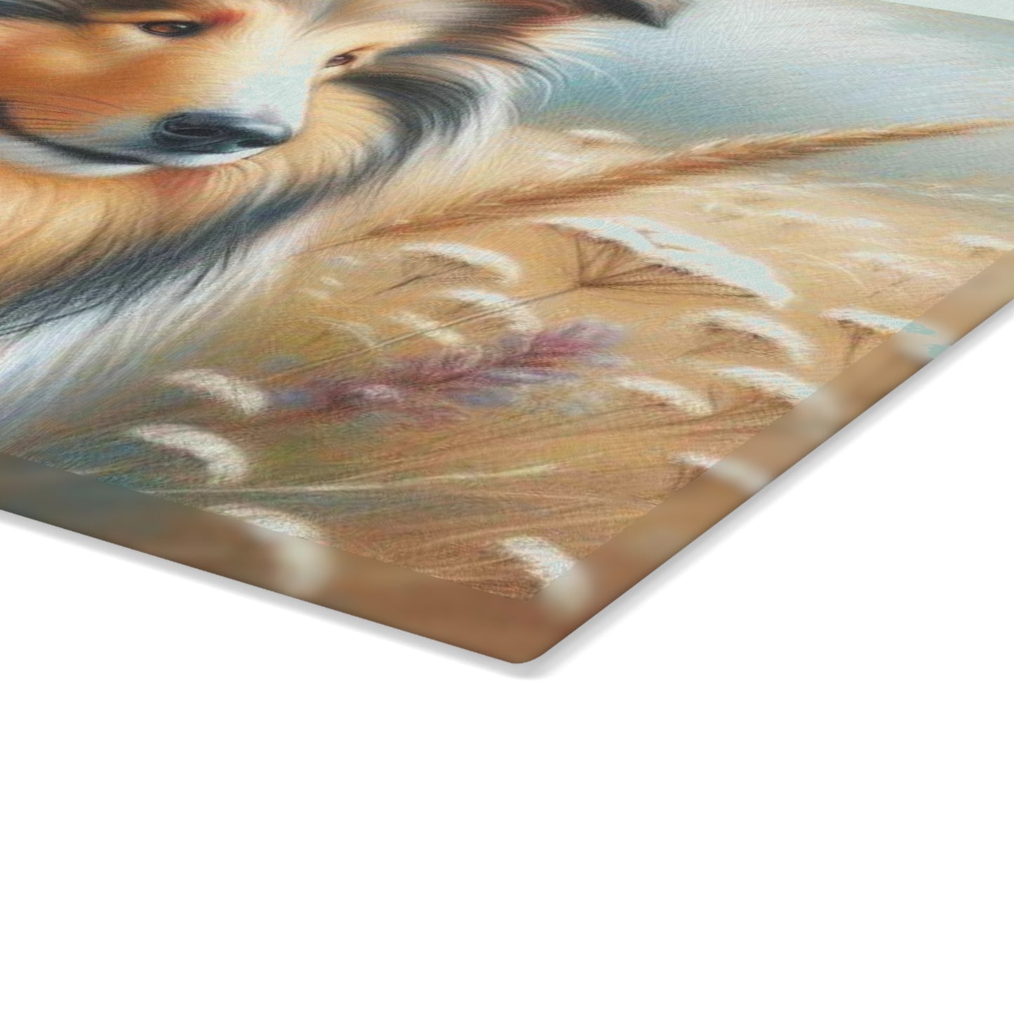 🐾 Sheltie Wildflower Cutting Board – Graceful Collie Charm for Your Kitchen 🌼